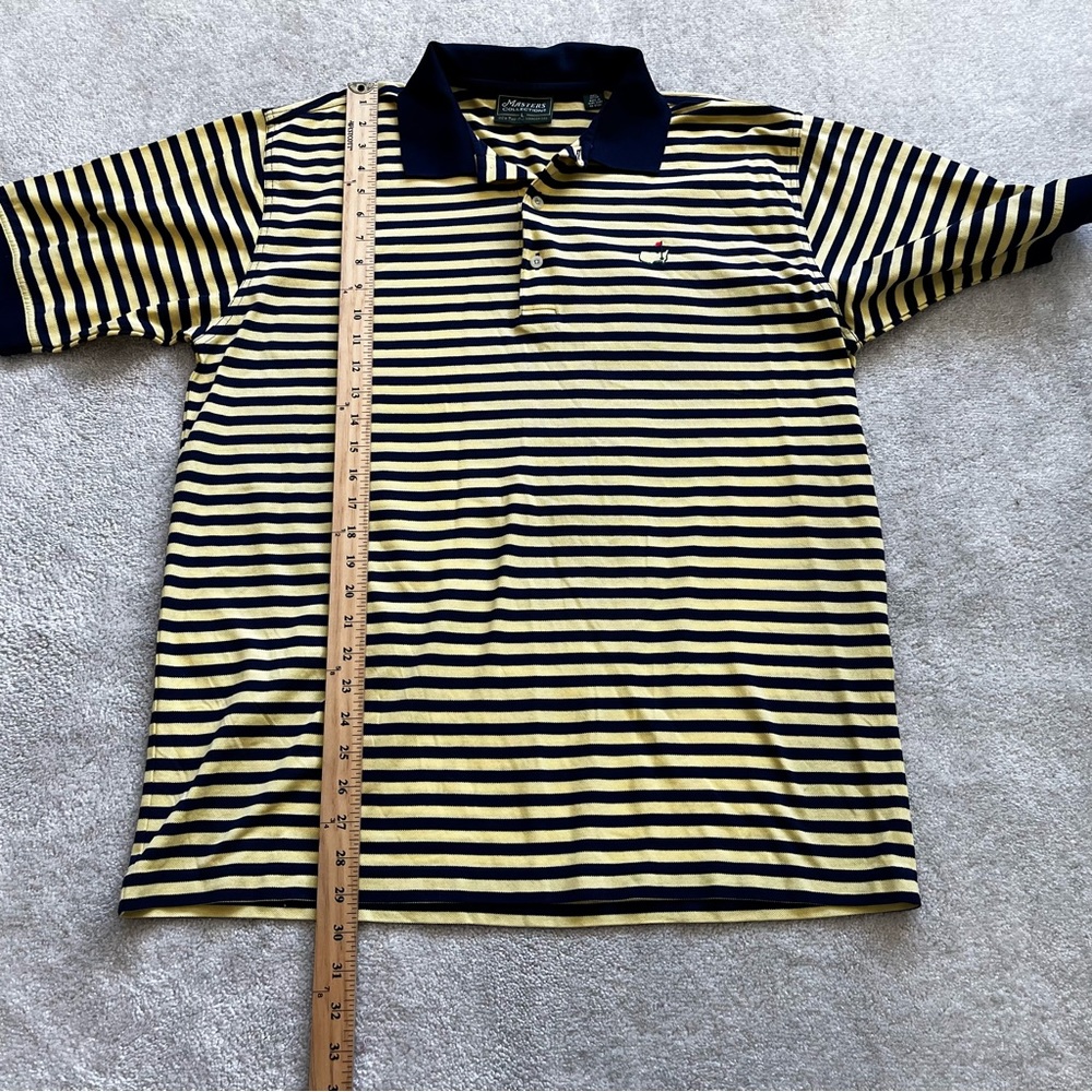 MASTERS COLLECTION STRIPED POLO SIZE LARGE GOLF COUNTRY CLUB PREPPY STYLISH - Picture 6 of 7